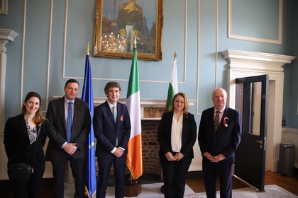 Тhe Cathaoirleach of Seanad Éireann, Senator Mark Daly, welcomed the Ambassador from Bulgaria, H.E. Gergana Karadjova, to Leinster House
